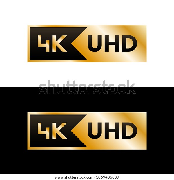 4k Ultra Hd Symbol High Definition Stock Vector Royalty Free