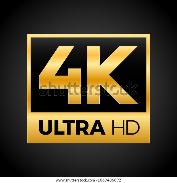 4k Ultra Hdシンボル 高解像度4k解像度マーク Uhd 2160p のベクター画像素材 ロイヤリティフリー