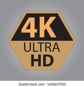 4K Ultra HD template design. Vector graphics for films or videos etc.