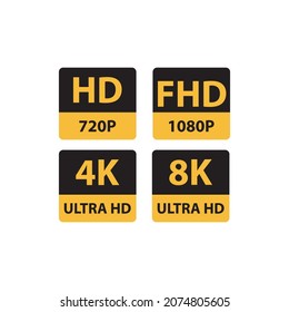 4K Ultra HD vector flat design