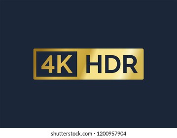 4K Ultra HD vector gold sign