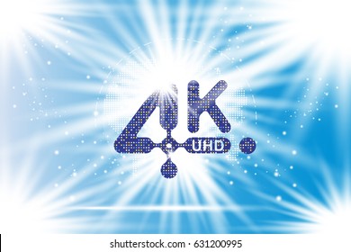 4K Ultra HD vector icon. Vector illustration EPS10