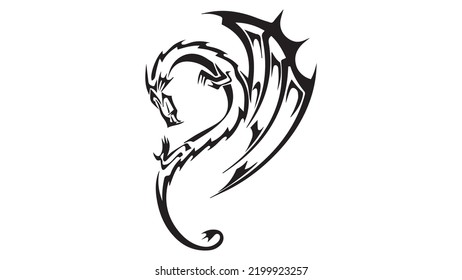 4k vector dragon, art, illustration, tattoo