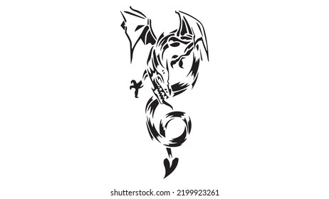 4k vector dragon, art, illustration, tattoo