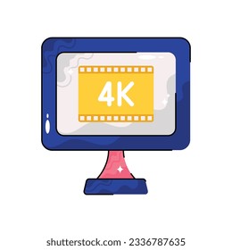 Esbozo de 4 k vectorial relleno Pegatina. archivo EPS 10
