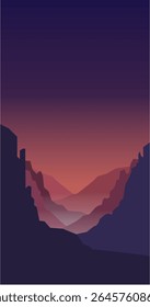 4k vector illustration of layer mountain