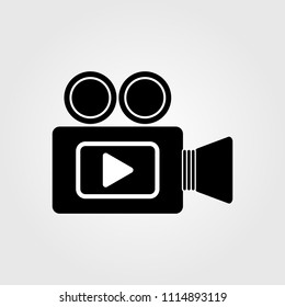 4k video and action camcorder icon,vector illustration.