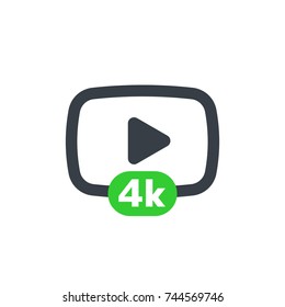 4K video content icon