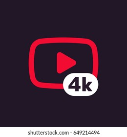 4K video icon
