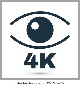 4k video quality simple icon