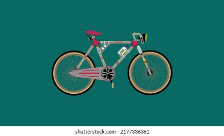 4k Wallpaper Bike Delivery Flat Creative Vector