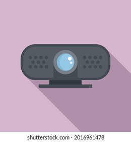 4k web camera icon flat vector. Video, photo camcorder. Digital picture
