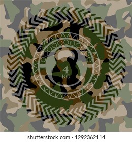 4kg kettlebell icon on camo texture