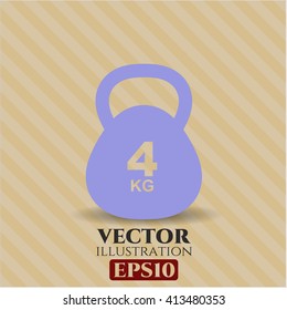 4 kg Kettlebell Symbol oder Symbol