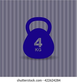 4Kg Kettlebell icon vector symbol flat eps jpg app