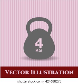4kg kettlebell icon vector symbol flat eps jpg app