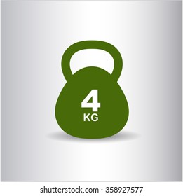 4Kg Kettlebell Vektorsymbol