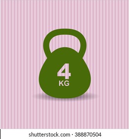 Icono de vector de Kettlebell de 4Kg