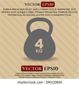 Icono de vector de Kettlebell de 4Kg