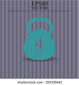 Icono o símbolo del vector Kettlebell de 4Kg