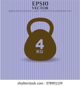 4kg Kettlebell Vektorsymbol oder Symbol