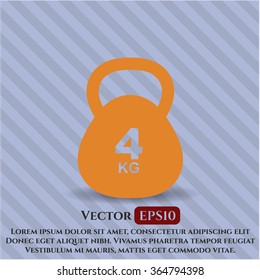 4Kg Kettlebell vector symbol