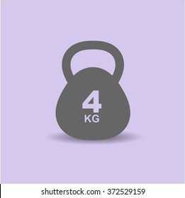 Símbolo vector Kettlebell de 4Kg