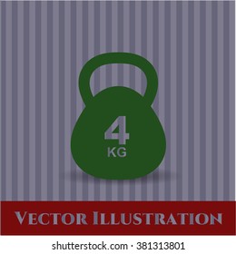 Símbolo vector Kettlebell de 4Kg