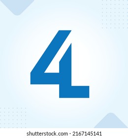 4L L4 Logo Template In Modern Creative Minimal Vector Design