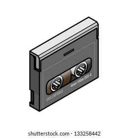 A 4mm Computer Tape Backup Data Cartridge.