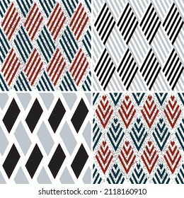 4Pattern with oblique colored and black lines.  different vector patterns in the same package(eps). One pattern is paid and 3 are free (white dividing lines)