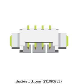 4-Pin Wire-to-Board and Wire-to-Wire Connector Vector Illustration: Demonstrating the Expandability and Connectivity of 4-Pin Connectors for Streamlined Wiring Solutions in a Striking Visual Design