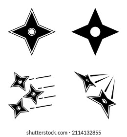 4star Flat Icon Set Isolated On White Background