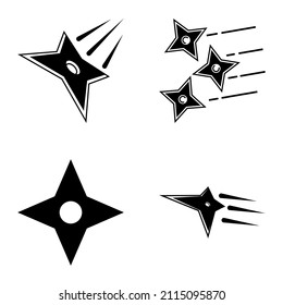 4star Flat Icon Set Isolated On White Background