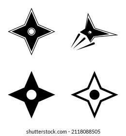 4star Flat Icon Set Isolated On White Background