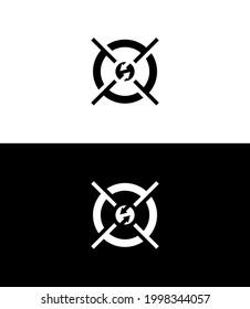 4T stylized monogram with illustration of up and down directions