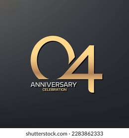 4th Anniversary logotype design. modern Celebrate Anniversary Logo svg