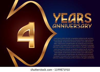 4th Anniversary numbers. background for anniversary