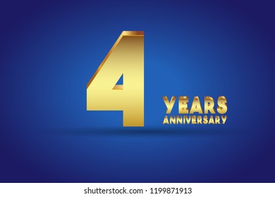 4th Anniversary numbers. background for anniversary