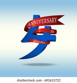 4th anniversary symbol vector.