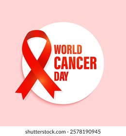 4th February World Cancer Day. World Cancer Day 2025 concept vector illustration. february 4 world cancer day. world cancer day concept vector. 