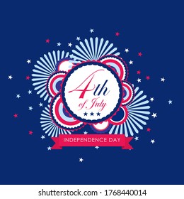 4th,  Fourth of July Independence Day background vector illustration