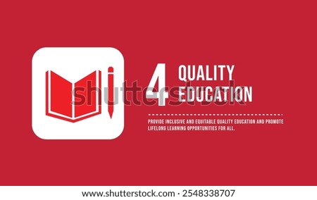 4th Goal Quality Education - SDG icon
