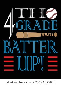 4th Grade batter up Baseball Design.