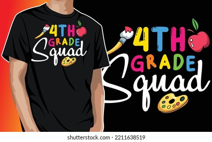 4th Grade Squad, Back to school Preschool Pew-k Kindergarten