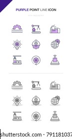 4th Industrial Revolution Line Icon Set