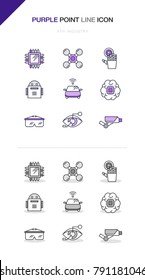 4th Industrial Revolution Line Icon Set