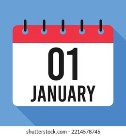 4th of January calendar.  Blue background. Vector Calendar.