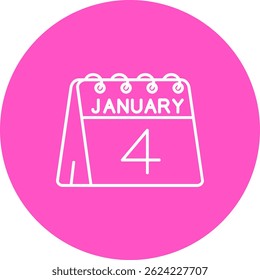 4th of January Line vector Icon Design