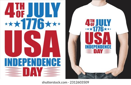 4th of july 1776 USA independence day t-shirt design.